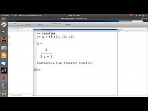 Simulink first step: simulating the response of a first order process to a step input