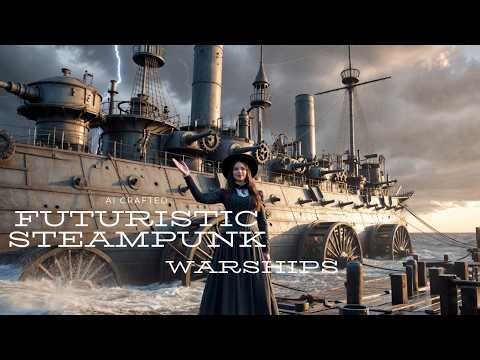 AI Steampunk Ironclad Warships W/ TESLA COIL WEAPONS! Victorian Gothic Battleships, Carriers & Subs