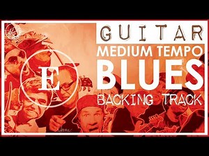 Medium Blues Backing Track in E