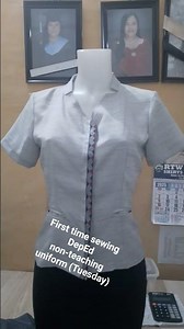 DepEd non-teaching uniform (tuesday) #sewing #beginners