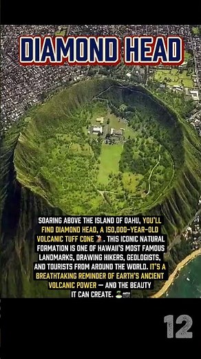 Diamond Head: The Ancient Guardian of Oahu 🛰️ #history #amazingfacts #doyouknow #motivation