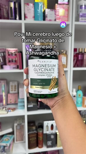 El glicinato de magnesio ashwagandha se usa principalmente como suplemento para apoyar el relajamiento, el descanso y el manejo del estrés 😌🍃 #glicinatodemagnesio #ashwagandhabenefits #mejordescanso #estres #vitaminasyminerales