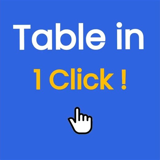 Create a Table in 1 Click! #excel# shorts#exceltips#education #shorts#job #datatable