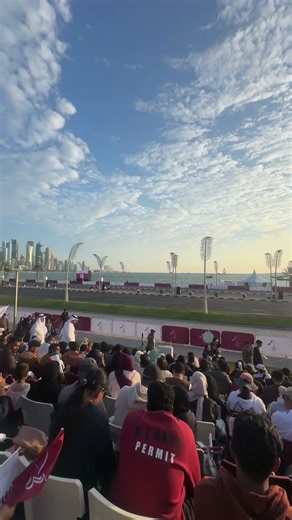 Qatar National Day parade is happening now and the energy is unreal