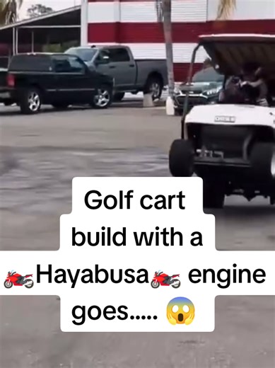 Golf cart with a Hayabusa built engine goes... #Hayabusa #Golfcart #carmodification #speedcars