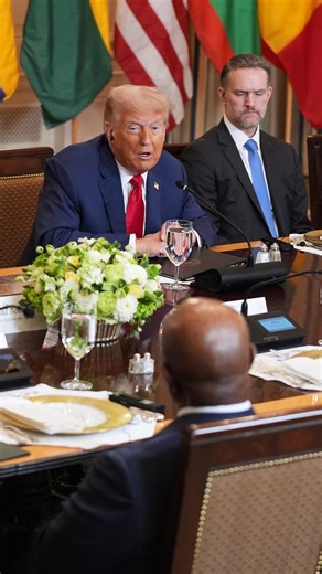 Trump asks Liberian president where he learned to speak English 'so beautifully'
