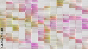 Field Of Rectangles Loop 1 Multicolor 2: many thin rectangles pattern moving and changing color. Fun yellow and pink rectangles gently moving. Abstract rectangular animation. Seamless loop. 4K