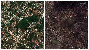 See satellite images from Tonga before and after the eruption