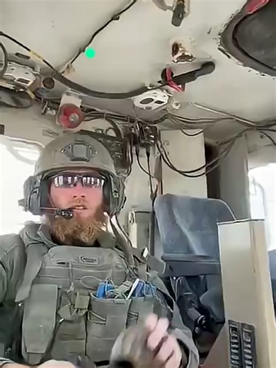 IDF Soldier Sounding Shofar Inside Tank in Gaza