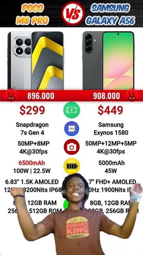 Poco M8 Pro vs Samsung A56 🤯🤯#pocom8 #pocom8pro #pocox8pro