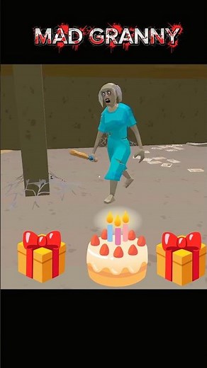 Mad Granny Birthday Surprise 🎂 | Angry Granny Gameplay | Funny Scary Granny Game #granny #shorts