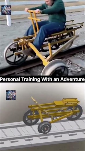 DIY Railbike Adventure: Personal Training & Off-Grid Transportation*#reels*#viral*#video