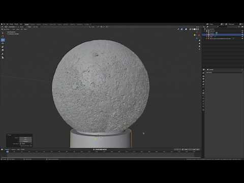Moon Lamp - 3D Printing The Moon - Editing the model using Blender