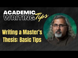 Tips about Writing a Master’s Thesis| Writing and Research in Humanities