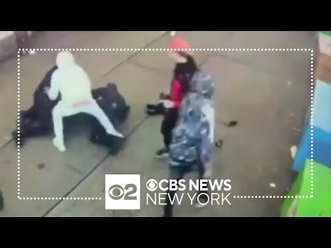 Men caught on video beating NYPD officers in Times Square