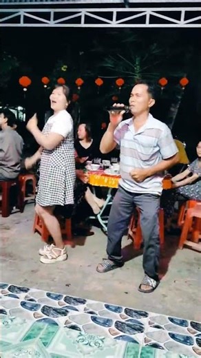 Lively singing and dancing in the evening.