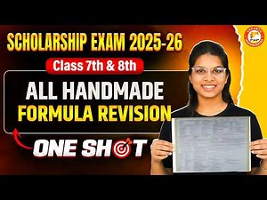 All Handmade Formula Revision in One Shot 🔥 | Class 7th & 8th Scholarship Exam 2025-26 | Vidhi Mam
