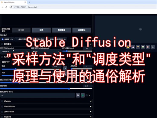 Stable Diffusion中"采样方法"和"调度类型"原理与使用的通俗解析