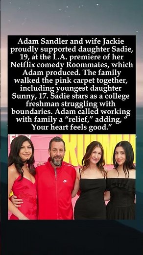 Adam Sandler Supports Daughter Sadie at Her New Movie Premiere #AdamSandler #SadieSandler