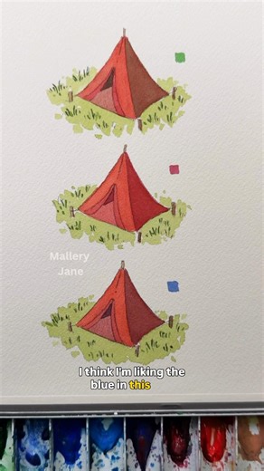 Here’s a fun exercise to play around with different colors for your shadows #watercolortutorial