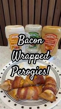 Bacon wrapped perogies are a fantastic treat. Easy and delicious. #recipe #cooking #food