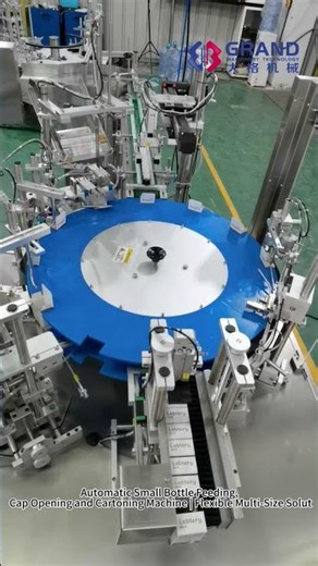 Automatic Small Bottle Feeding, Cap Opening and Cartoning Machine | Flexible Multi-Size Solut