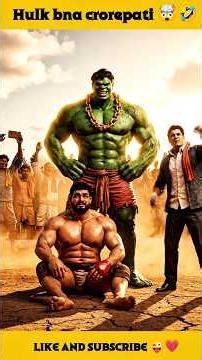 Hulk Bhauuu Ko Baap Ne Ghar Se Nikaal Diya😢| Arm Wrestling Se 1 Million Dollar 💪#ai #hulk #shorts