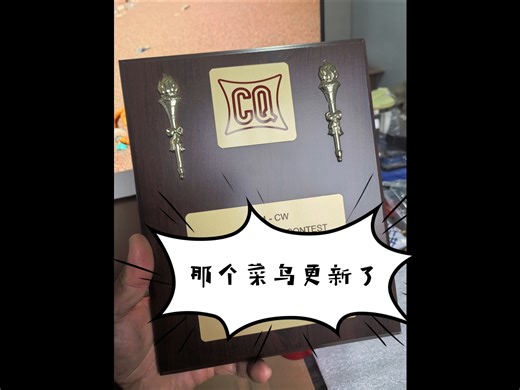下雨天的小惊喜！收到来自USA的包裹，打开后发现是2024年cqww CW的木质奖牌。