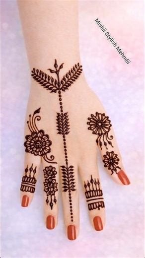 Simple Mehndi Design for Hands 😍 | Easy & Beautiful Henna #shorts#mehndi #mehndidesign #mehandi