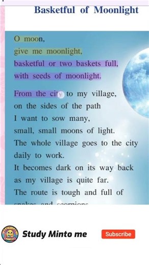 1.3 Basket Full of Moonlight | Improve Reading Skill #studymintome