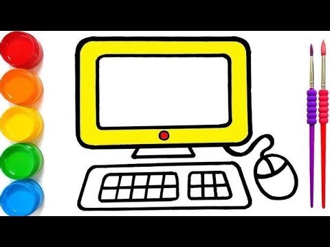Computer Drawing, Painting, Coloring for Kids and Toddlers| Easy Computer Drawing | Let's Draw