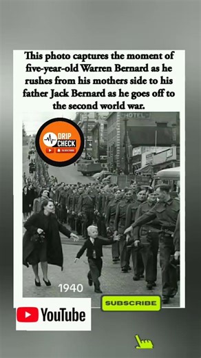 🚂💔1940: 5-year-old Warren runs to his father as he departs for WWII.#Shorts"