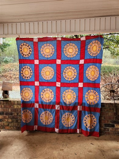 Quilt Top Unfinished Vintage 1940 Plate Pattern, Approx 72 X 80 Long - Etsy