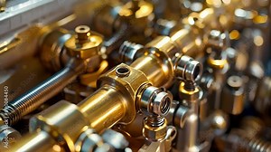 The inner workings of a fuel injector displaying the delicate and precise mechanisms responsible for controlling fuel flow.