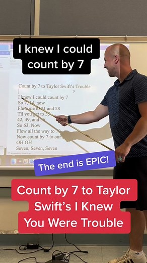 My students sang their hearts out for this one! Listen to Taylor Swift’s I knew you were trouble like you never had before to skip count by 7! The ending is epic. #taylorswift #teachwithmrc #iknewyouweretrouble #swifttok #swiftie #swift #swifties #erastour #taylorsversion #teachersoftiktok #skipcounting #teacher #teaching