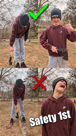 How to SAFELY use an Axe!