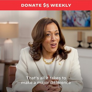 10K views · 9.6K reactions | Today, I’m asking for $5 a week until Election Day. Here’s why: | Kamala Harris | Facebook