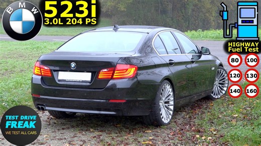 2010 BMW 523i F10 manual 204 PS test drive | Fuel consumption & driving dynamics