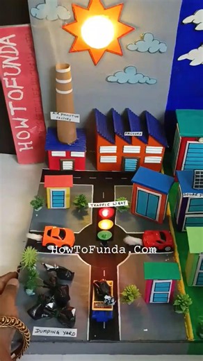 Sustainability Smart City Working Model(From Polluted City) for science exhibition - howtofunda