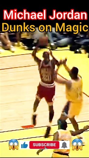 Michael Jordan Dunks on Magic Johnson 1991! Watch it😱 #nba #shorts #courtofkings #Nbashorts #sports