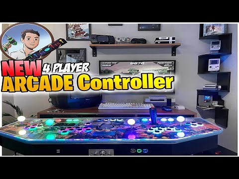 Full RGB Arcade Control Panel / Fightstick with Servostiks, Streamdeck and integrated 4" screen