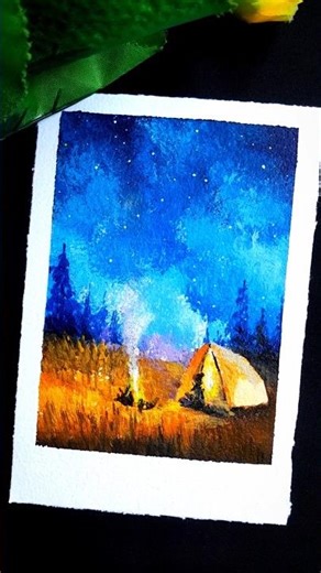 Easy Campfire Drawing 🔥 #campfire #camping #drawing