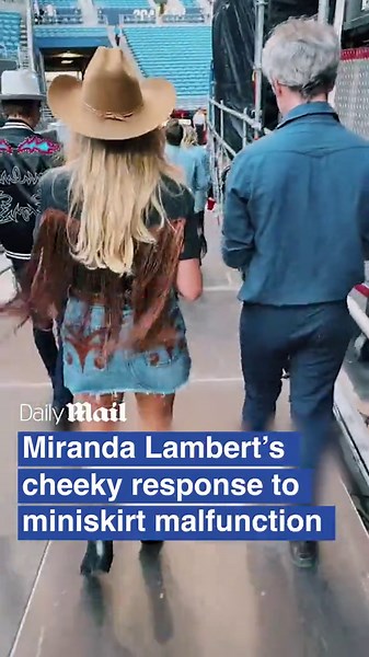 Miranda Lambert's VERY cheeky response to her wardrobe malfunction