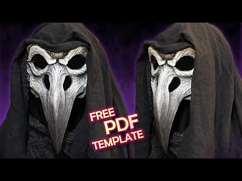 How to Make a Bird Skull Mask - Free Foam PDF Templates - Plague Doctor Cosplay or Masquerade
