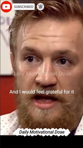 "I Always Feel Grateful" | Conor McGregor Motivational Speech on Importance of Gratitude