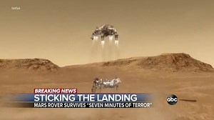 STICKING THE LANDING: After a seventh month journey and a nerve-racking descent, NASA's Perseverance rover successfully touched down on Mars to search for signs of ancient life on the red planet. Gio Benitez has the details — and the first images coming in. https://abcn.ws/2ZvpVF6 | ABC World News Tonight with David Muir