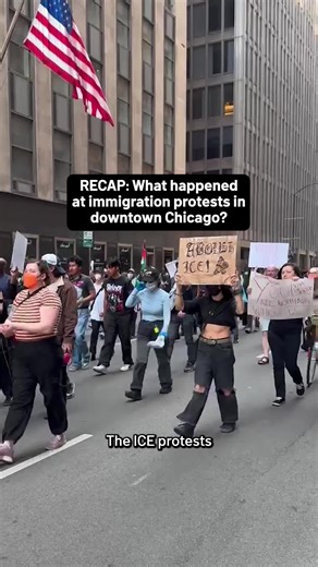 Downtown Chicago saw a busy evening on Tuesday as a group of demonstrators made their way through the Loop, with a car driving toward protesters in a scary scene. NBC 5's JC Navarrete explains how it all unfolded. #downtownchicago #chicago #chicagoloop #iceprotests #ice #protests #immigration