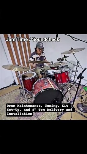 Drum Maintenance, Set-Up, Tuning, 8" Tom Delivery and Installation.