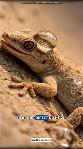 Why Water Slides Off a Gecko 😳🦎 | Nature’s Nano Technology! #facts #factsinhindi #shorts