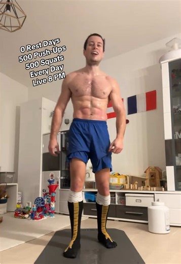 Get Fit in 2026 ! 500 Push-Ups 500 Squats Every Single Day ! Follow Along Live 8 PM #fitness #body #homeworkout #Live #discipline